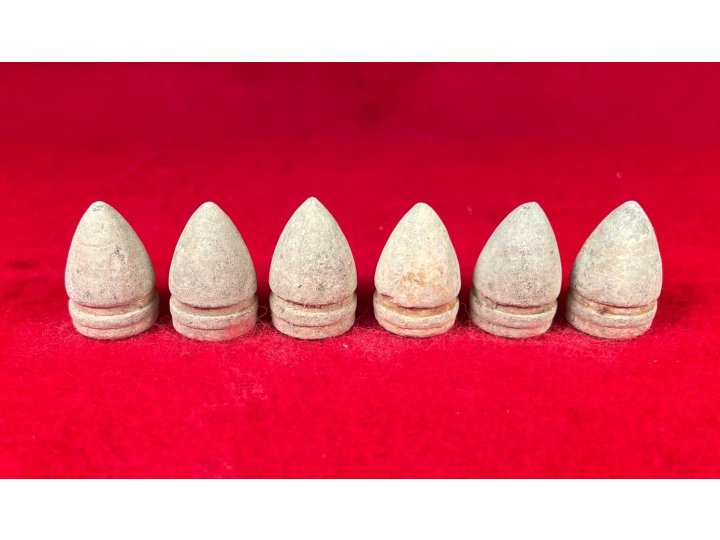 Six .44 Caliber Colt Pistol Bullets