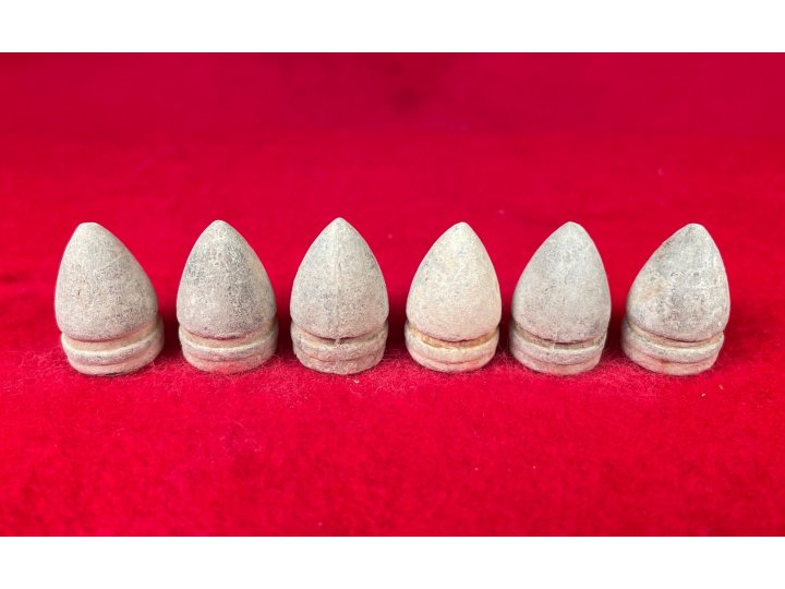 Six .44 Caliber Colt Pistol Bullets