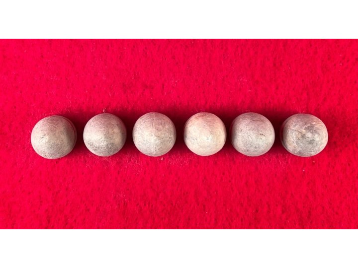 Six .44 Caliber Colt Pistol Bullets