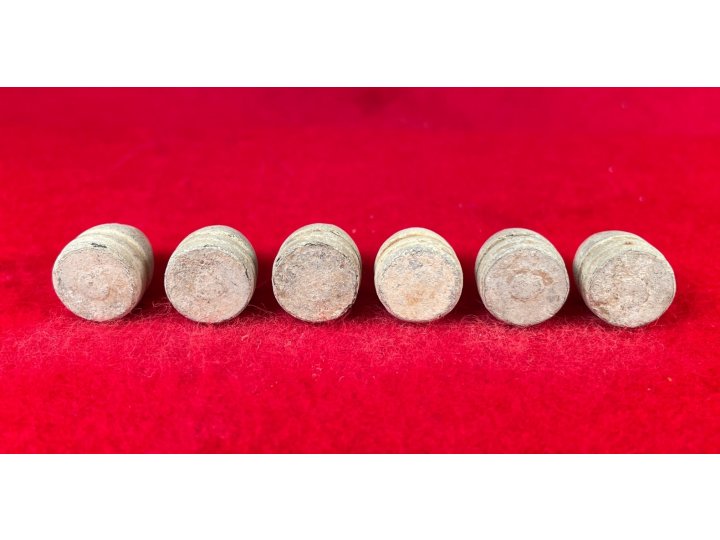 Six .44 Caliber Colt Pistol Bullets