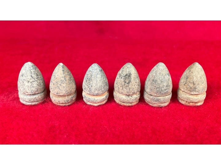 Six .44 Caliber Army Revolver Bullets for D.C. Sage Cartridge
