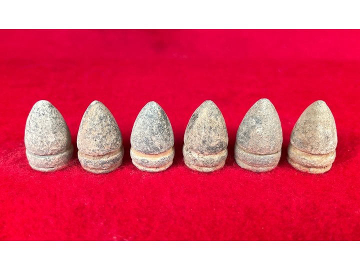 Six .44 Caliber Army Revolver Bullets for D.C. Sage Cartridge