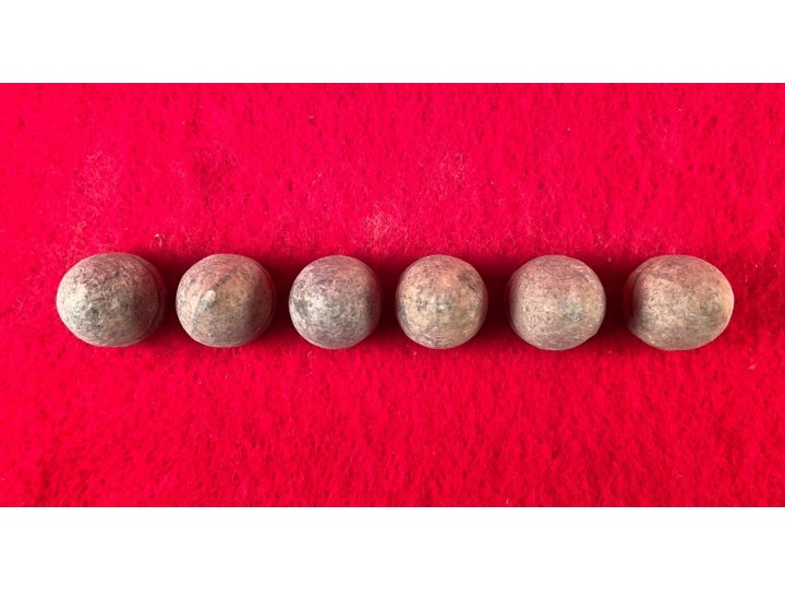 Six .44 Caliber Army Revolver Bullets for D.C. Sage Cartridge