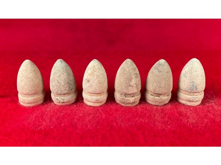 Six .44 Caliber Army Revolver Bullets for Barthalow Cartridge