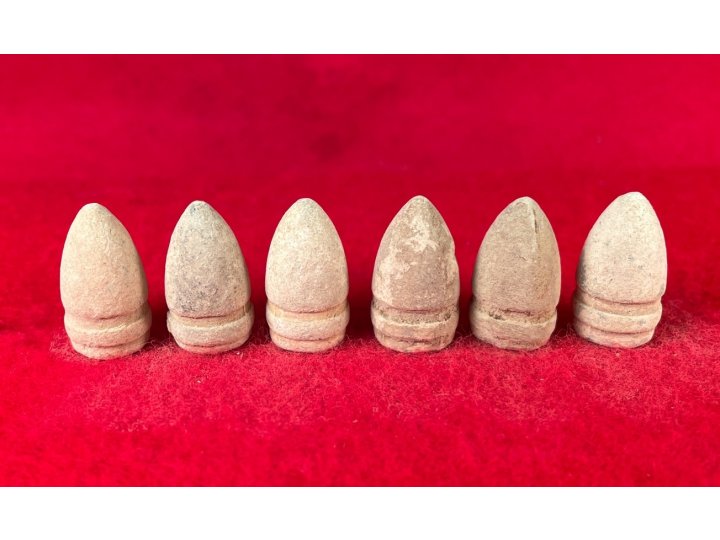 Six .44 Caliber Army Revolver Bullets for Barthalow Cartridge