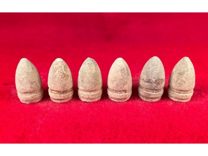 Six .44 Caliber Army Revolver Bullets for Barthalow Cartridge