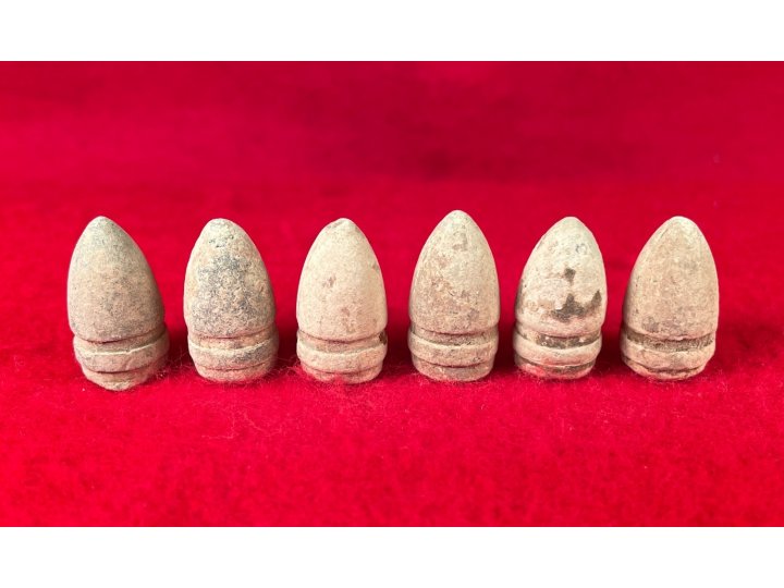 Six .44 Caliber Army Revolver Bullets for Barthalow Cartridge