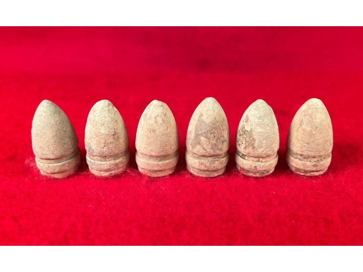 Six .44 Caliber Army Revolver Bullets for Barthalow Cartridge
