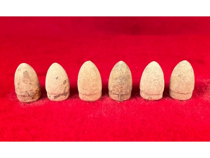 Six .36 Caliber Navy Revolver Bullets
