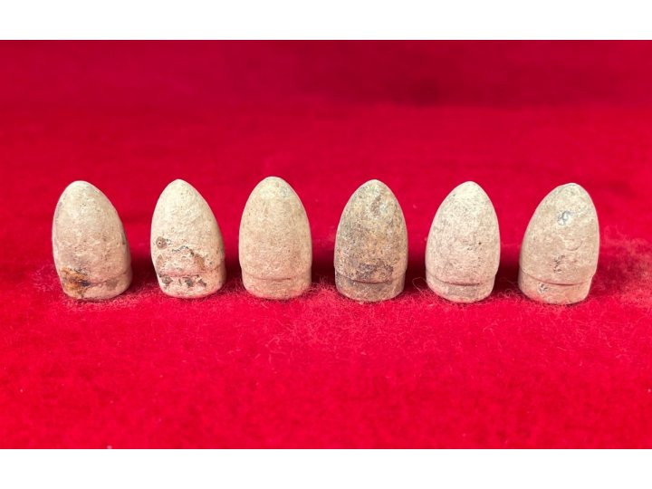 Six .36 Caliber Navy Revolver Bullets