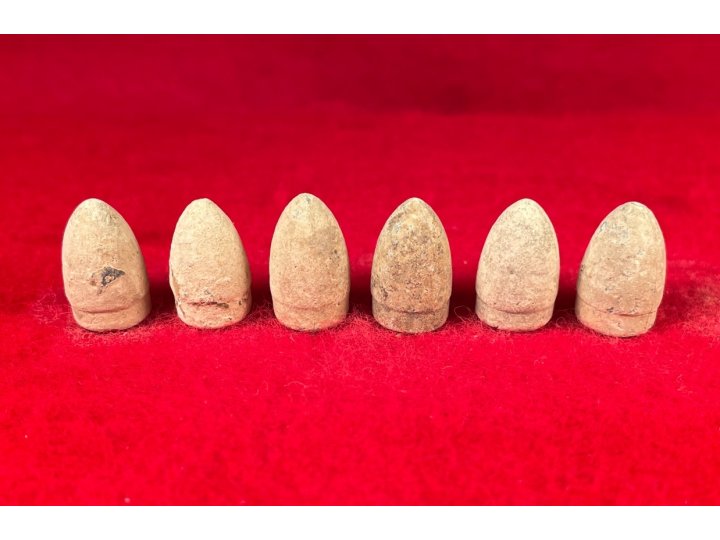 Six .36 Caliber Navy Revolver Bullets