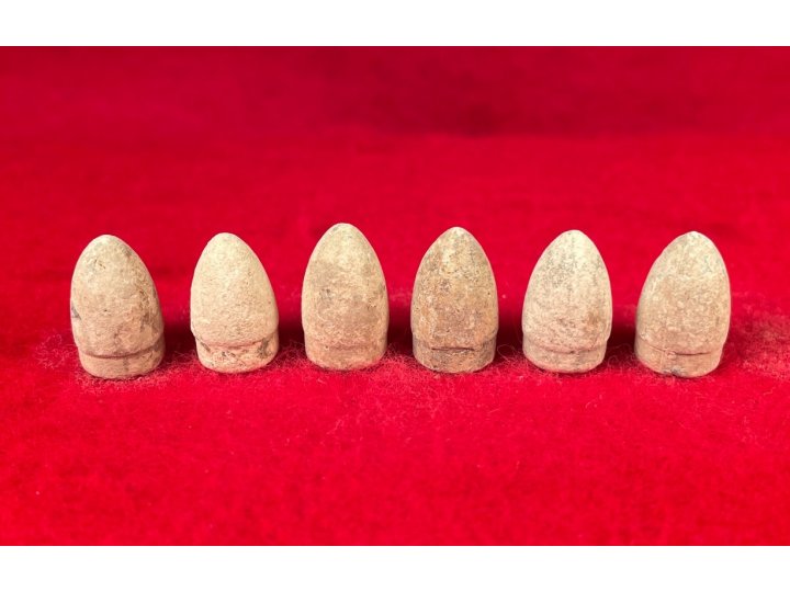 Six .36 Caliber Navy Revolver Bullets