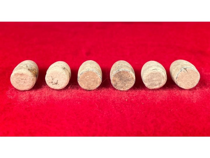 Six .36 Caliber Navy Revolver Bullets