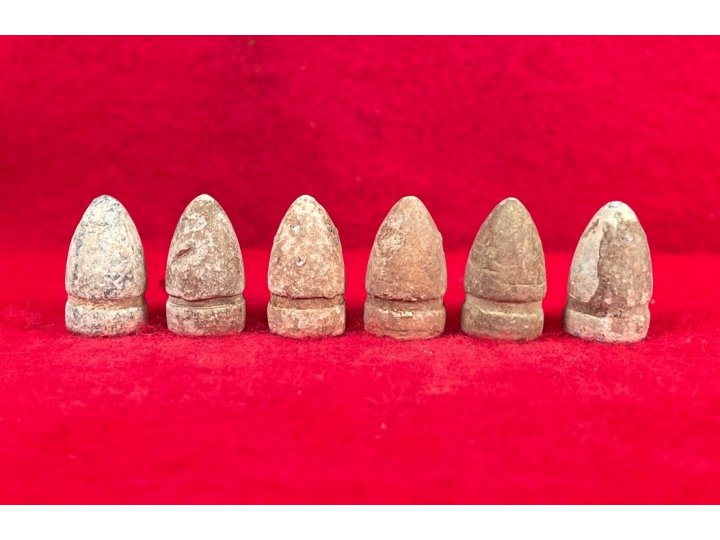 Six Colt .44 Caliber Revolver Bullets