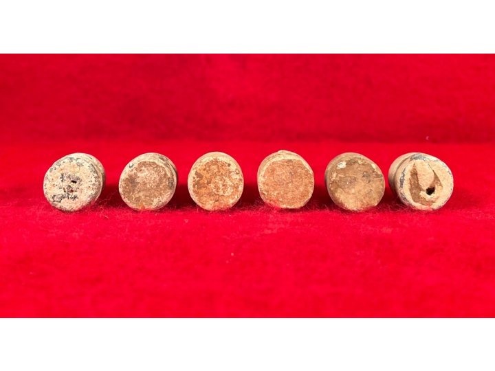 Six Colt .44 Caliber Revolver Bullets