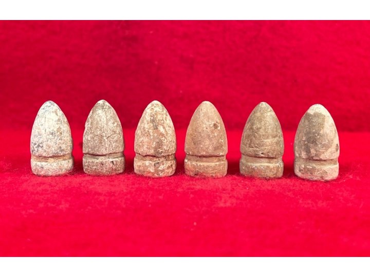 Six Colt .44 Caliber Revolver Bullets