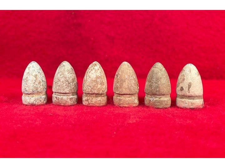 Six Colt .44 Caliber Revolver Bullets