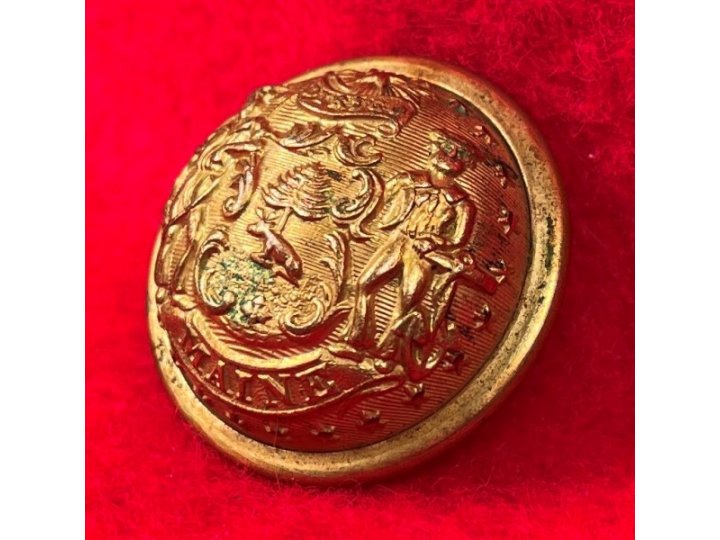 Maine State Seal Coat Button