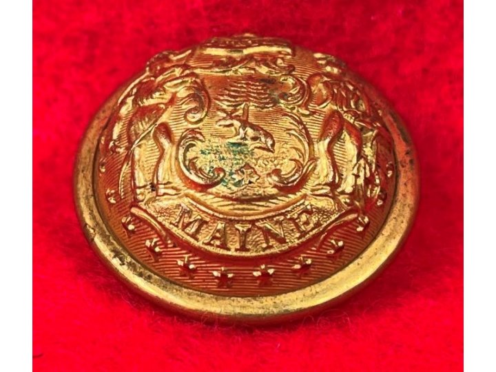Maine State Seal Coat Button