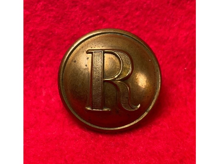 Confederate Rifleman Coat Button - Stippled "R"