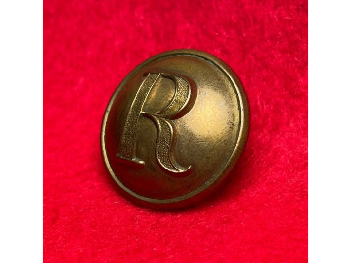 Confederate Rifleman Coat Button - Stippled "R"