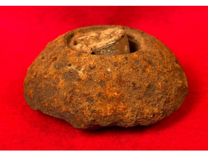 Confederate 12 Pounder Spherical Case-Shot Fragment with Bormann Fuze 