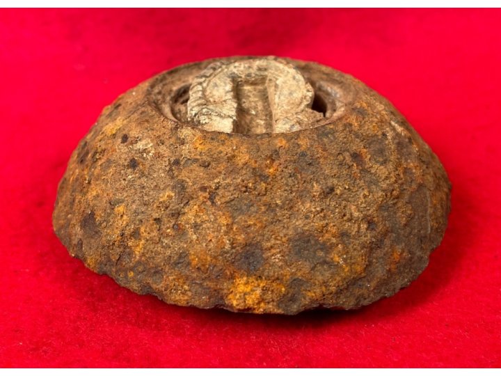Confederate 12 Pounder Spherical Case-Shot Fragment with Bormann Fuze 