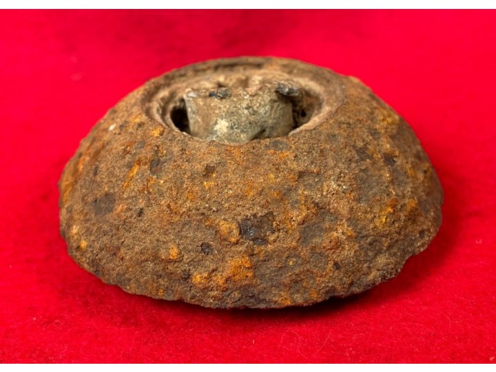 Confederate 12 Pounder Spherical Case-Shot Fragment with Bormann Fuze 