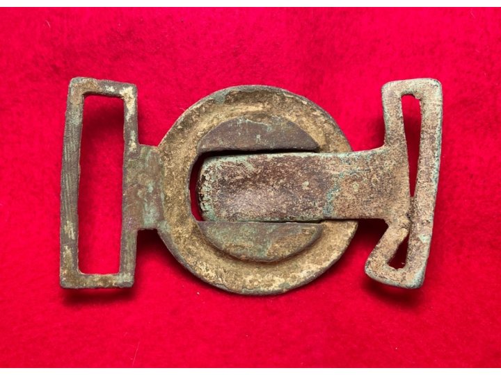 Confederate Two-Piece Tongue and Wreath Belt Buckle