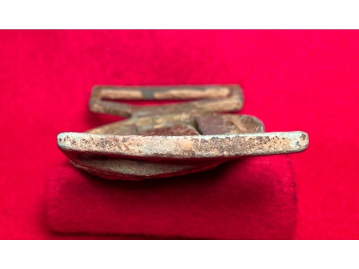 Confederate Two-Piece Tongue and Wreath Belt Buckle