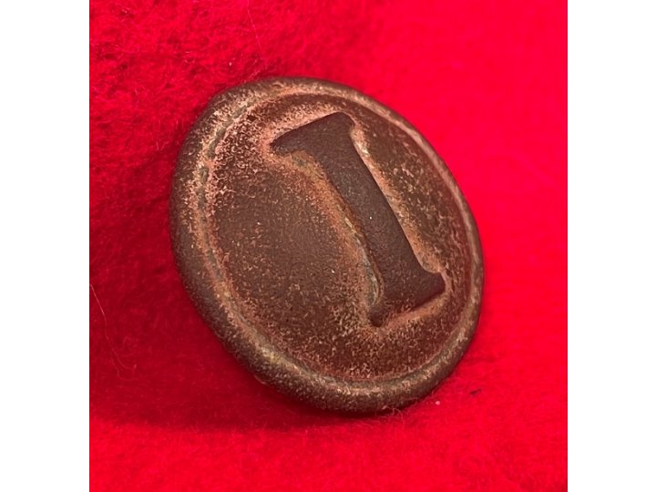 Confederate Infantry Coat Button - Block "I" - High Quality
