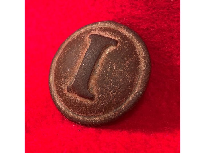 Confederate Infantry Coat Button - Block "I" - High Quality