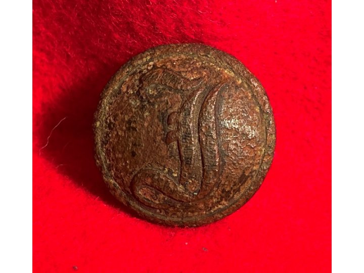 Confederate Infantry Coat Button - "Script I"
