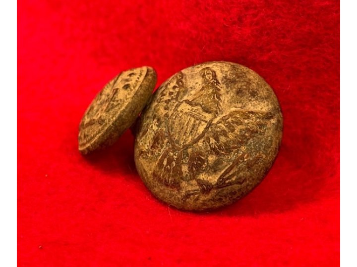 General Service Eagle Button and Navy Button on Same Bachelor Ring 