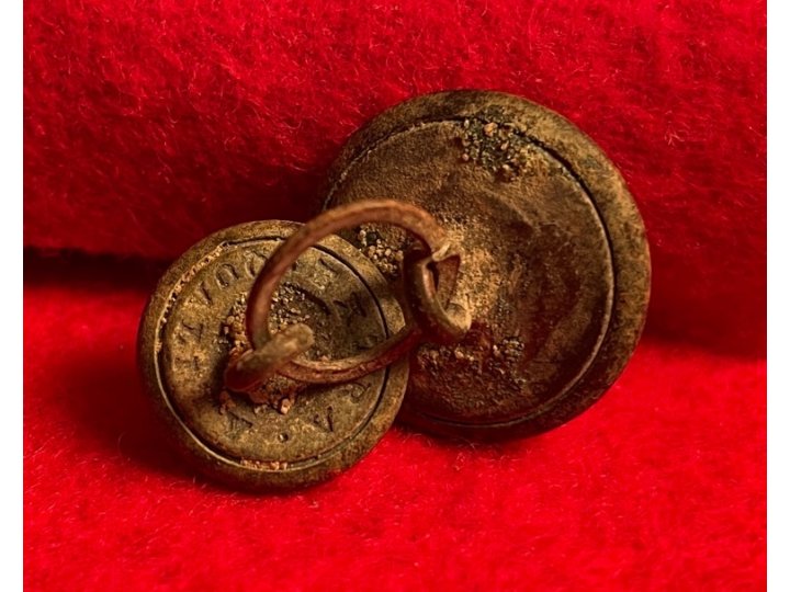 General Service Eagle Button and Navy Button on Same Bachelor Ring 