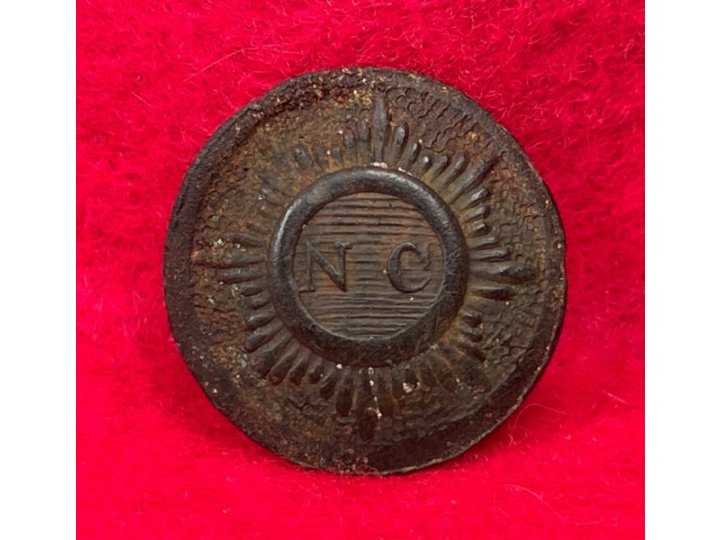 North Carolina "Sunburst" Coat Button - Shank Present