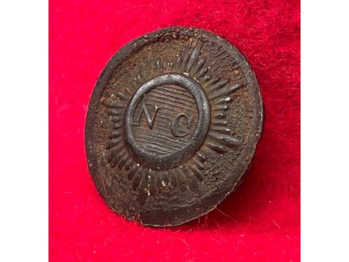 North Carolina "Sunburst" Coat Button - Shank Present