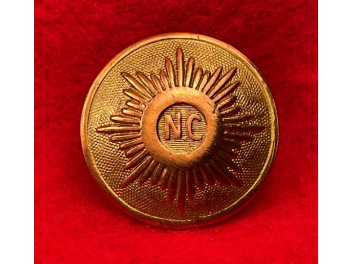 North Carolina "Sunburst" Coat Button - Non-Excavated - High Quality