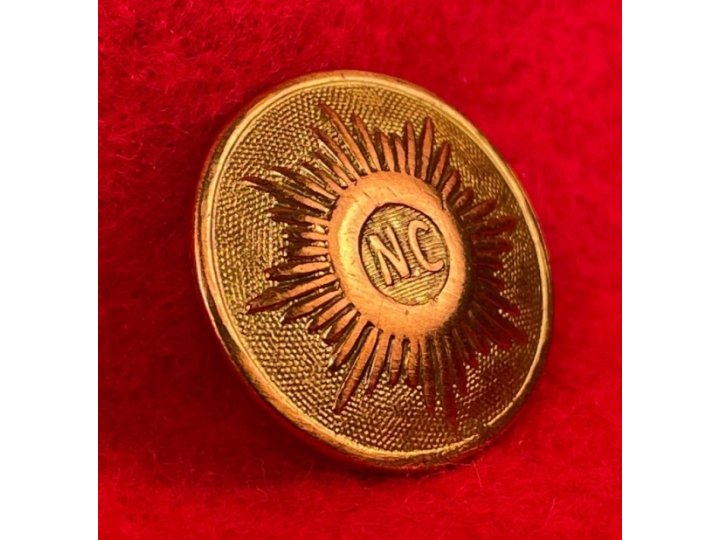 North Carolina "Sunburst" Coat Button - Non-Excavated - High Quality