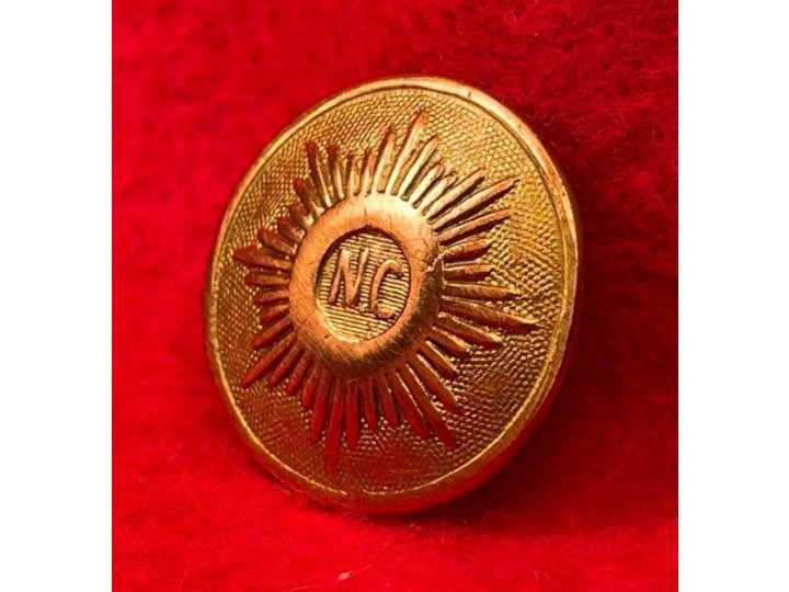 North Carolina "Sunburst" Coat Button - Non-Excavated - High Quality