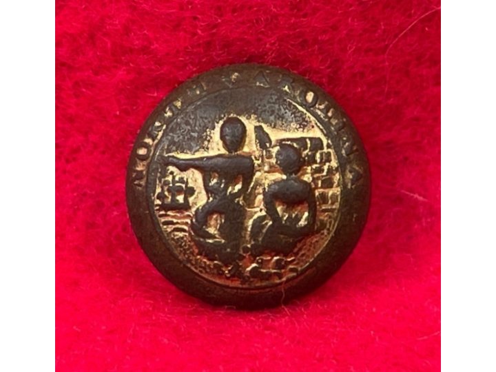 North Carolina State Seal Button - Rare Unusual 15.5 mm Size