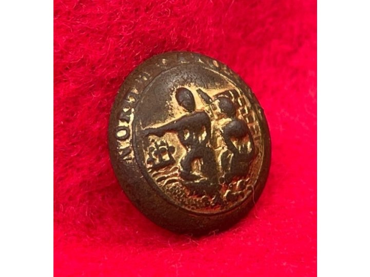 North Carolina State Seal Button - Rare Unusual 15.5 mm Size