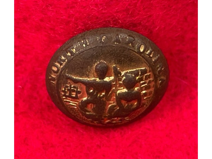North Carolina State Seal Button - Rare Unusual 15.5 mm Size