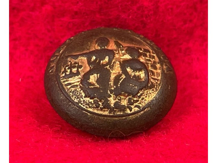 North Carolina State Seal Button - Rare Unusual 15.5 mm Size