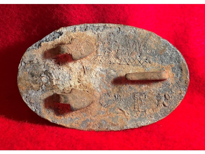 US Belt Buckle - Personalized with Carved Initials & Company