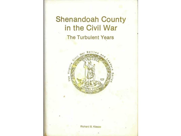 Shenandoah County in the Civil War - Numbered and Signed