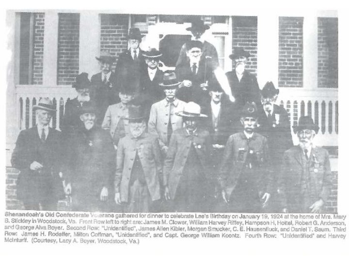 Shenandoah County in the Civil War - Numbered and Signed