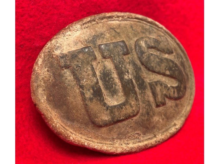 US Waist Belt Buckle - Flat Bottom "U" - 15th Mass. Infantry - High Quality
