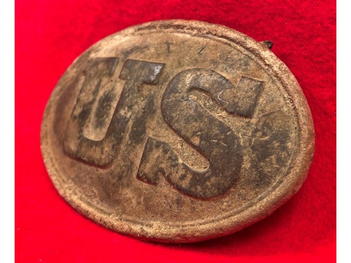 US Waist Belt Buckle - Flat Bottom "U" - 15th Mass. Infantry - High Quality