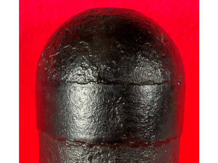 Confederate 3-inch "Short Pattern" Broun Shell with Original Wood Fuze Adaptor - High Quality